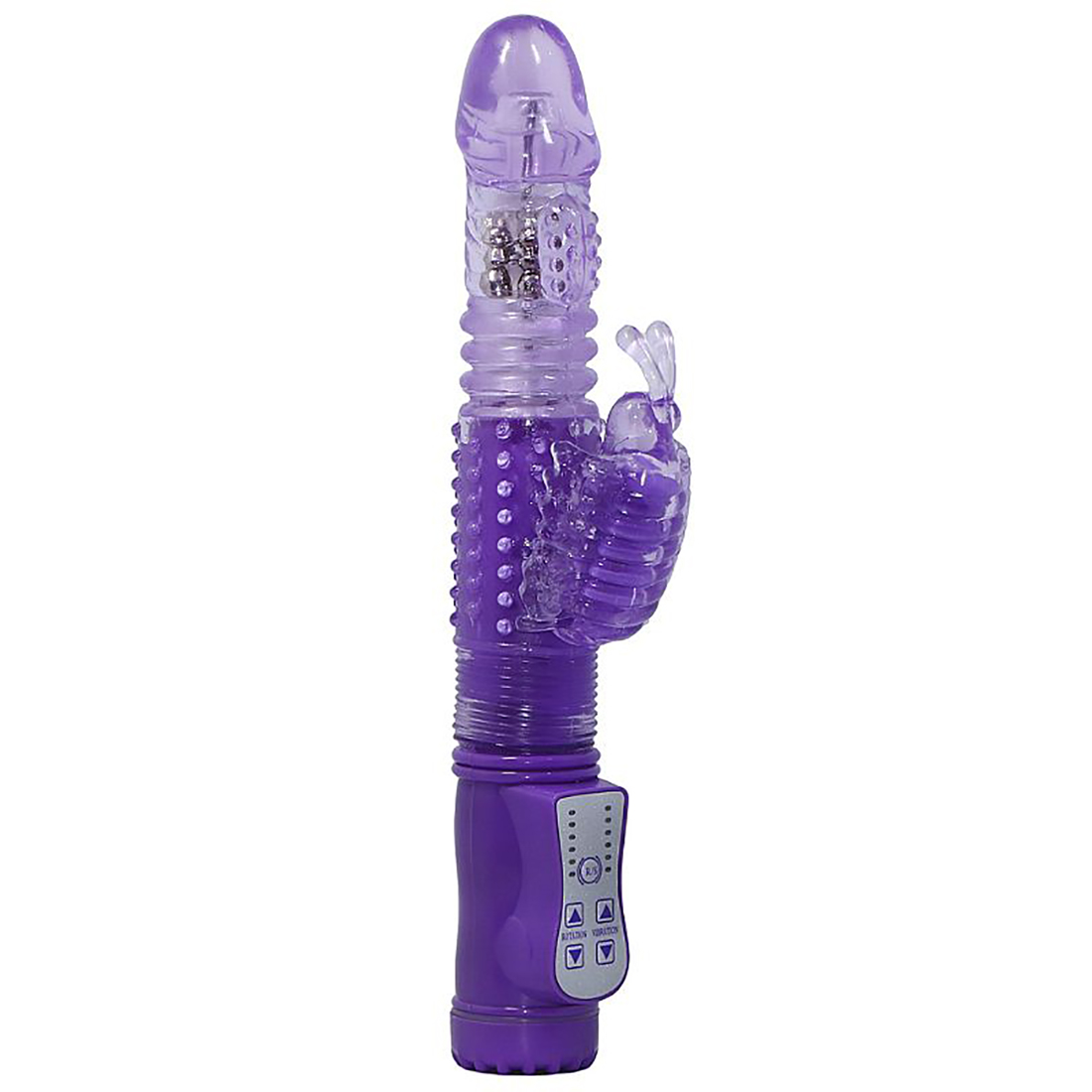 5169-RX - Vibrador Rotativo Vai e Vem a Pilha - Roxo