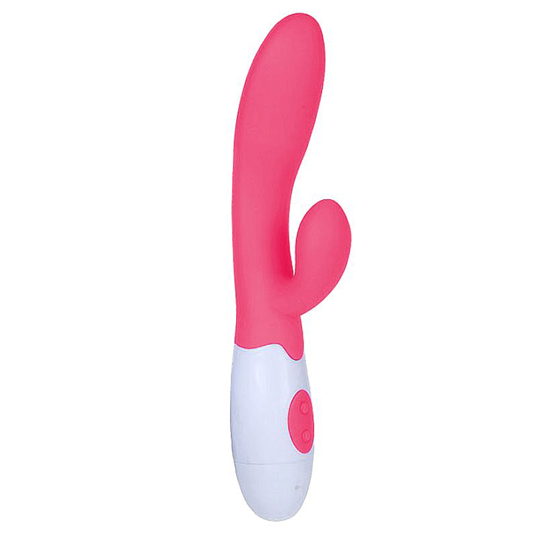 5231-RO - Vibrador Ponto G c/ Estimulador de Clitóris Alvis - 30 Vibrações Rosa