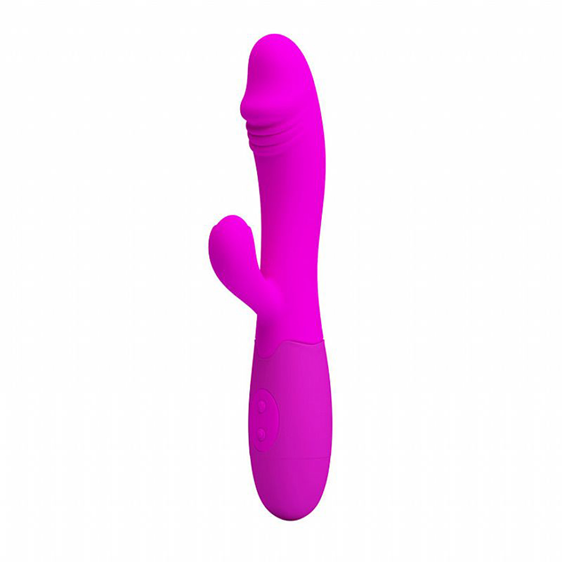 Vibrador Ponto G c/ Plug Lateral - Pretty Love - Roxo