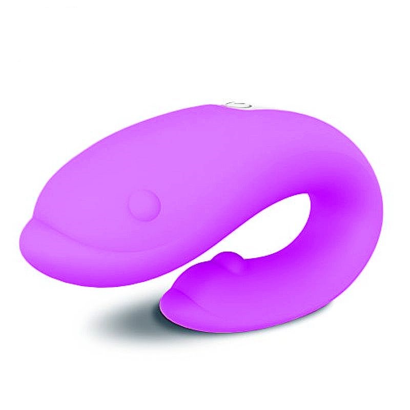 Vibrador de Casal Golfinho Recarregável Shande - Roxo