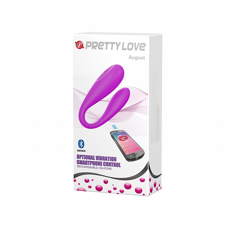 6049 - Vibrador de Casal com 12 Modos de Vibração - Bluetooth - August Pretty Love