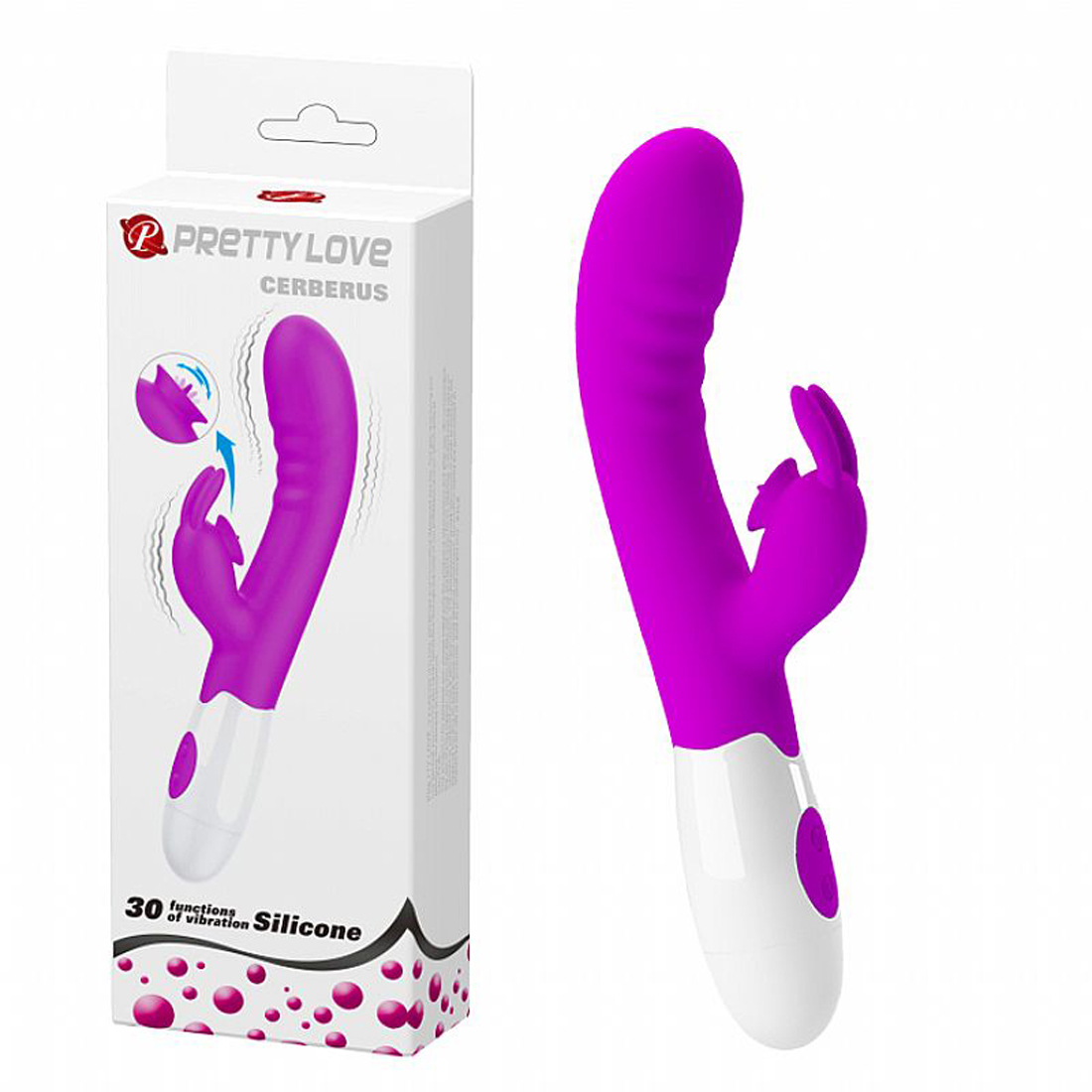 Vibrador de Ponto G e Clitóris c/ Língua Estimuladora Pretty Love - Roxo