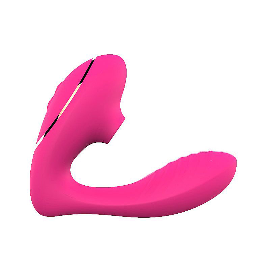 Vibrador de Ponto G com Estimulador de Clitóris Recarregável - Rosa