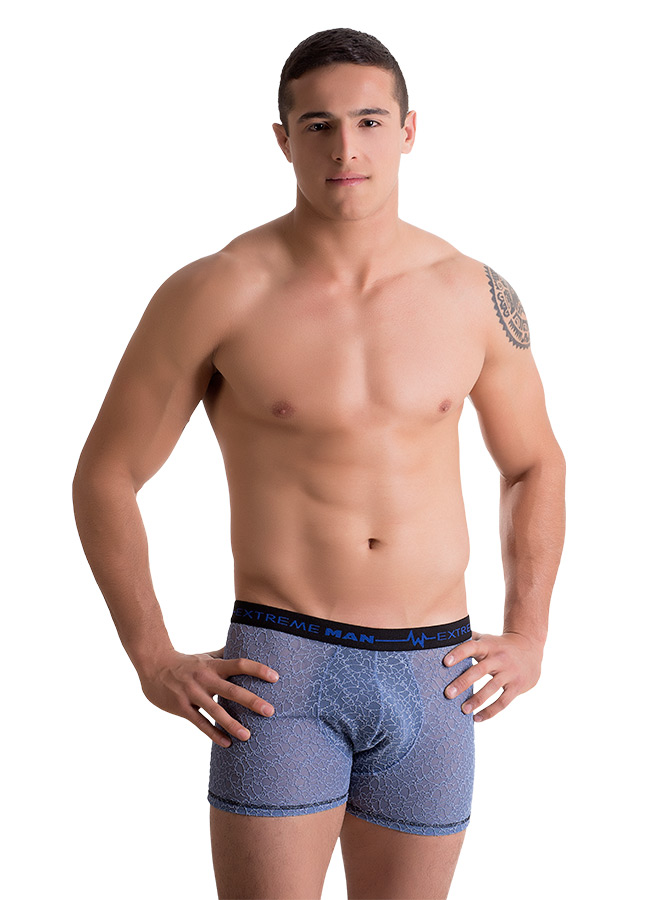 Cueca Rendada Azul P