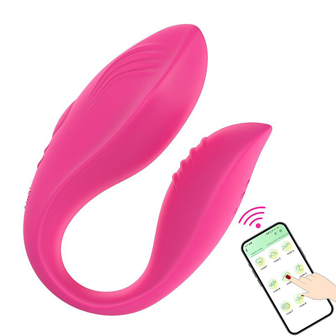 Vibrador de Casal ELA-SI com App - Rosa