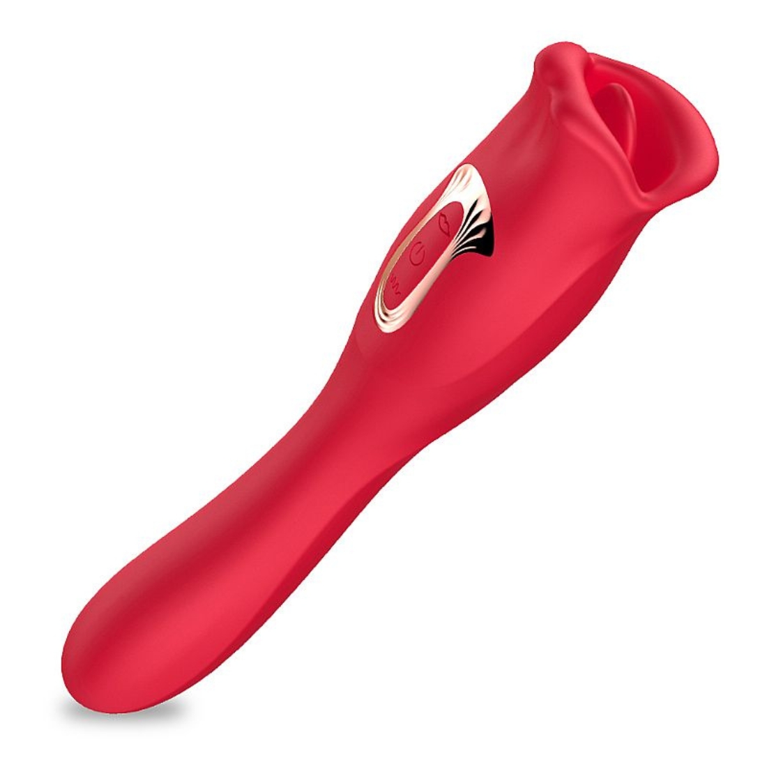 Vibrador com Personal mais Boca com Pulsação - Vermelho