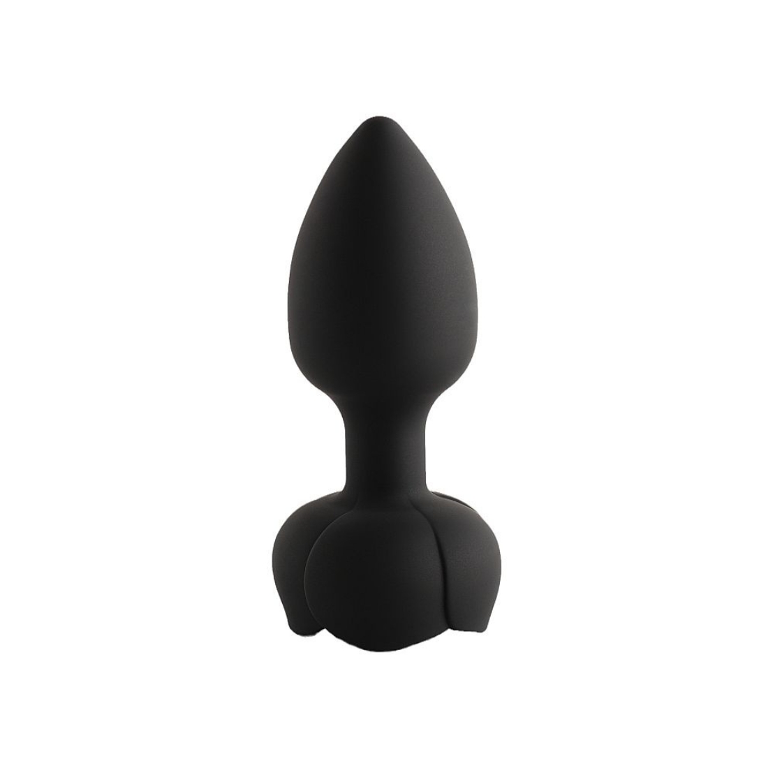 Plug Anal em Silicone com Vibrador - Preto