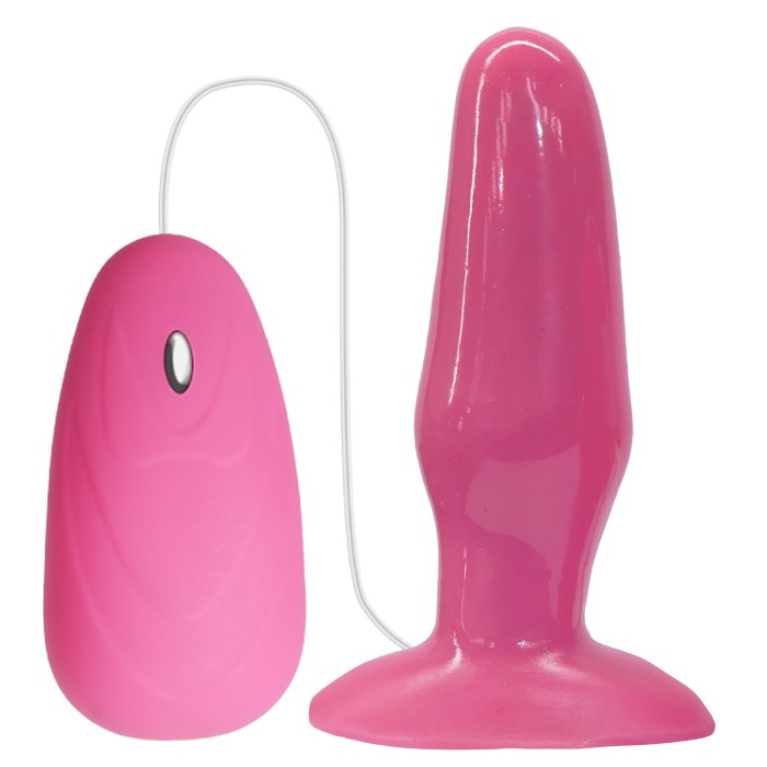 Plug Anal 14cm Pink c/ Controle de 5 Pulsações - Absoloo