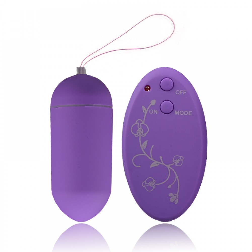 Bullet com Controle Wireless Floral 10 Vibrações - Roxo