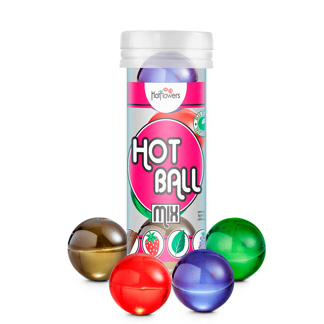 Hot Ball Beija Muito Mix com 4 unidades