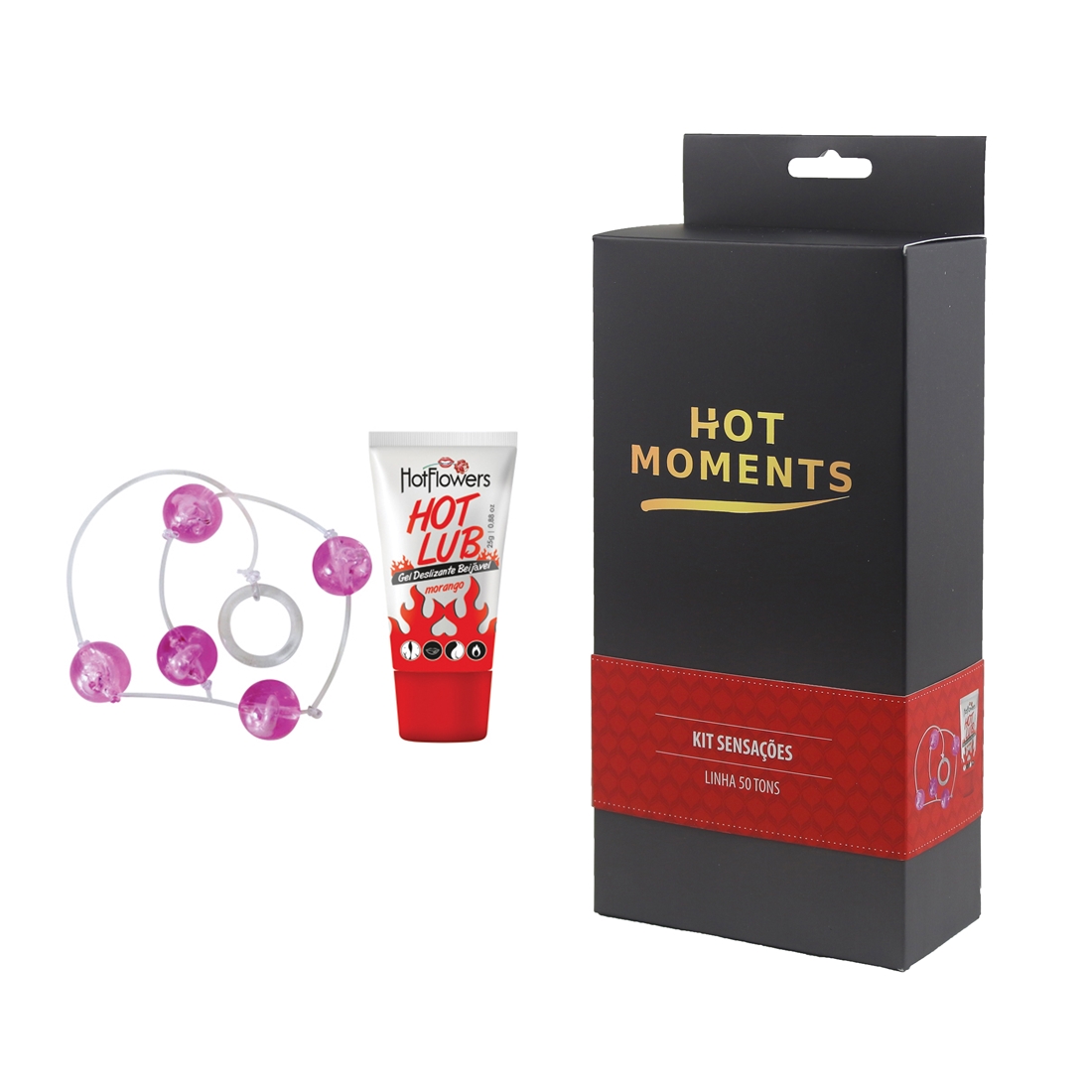 Kit Sensações - Bolinha Tailandesa Média e Hot Lub - Hot Moments