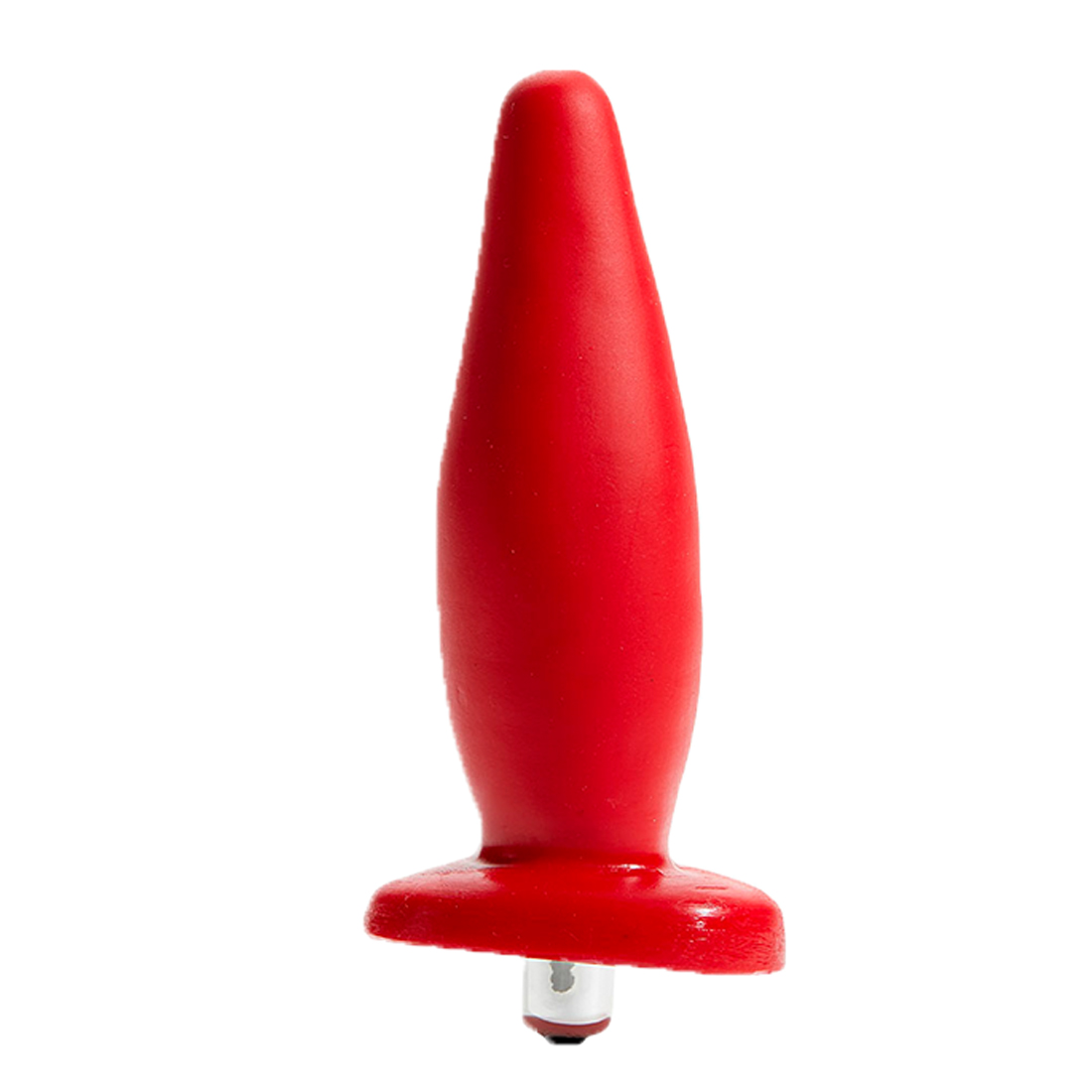 Plug Com Vibro Controle Interno - Vermelho 14,5x4,5 Cm