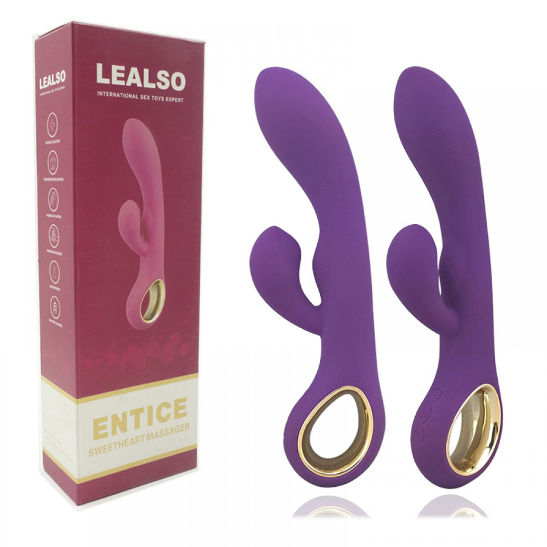 Vibrador Ponto G e Clitóris Recarregável Lealso - Roxo