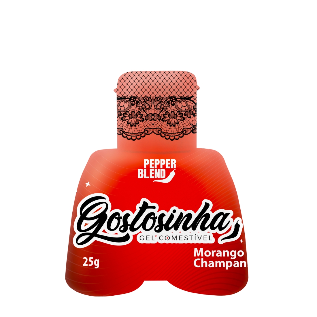 PB236 - Gostosinha - Gel Comestivel Morango C/ Champanhe Hot 25g