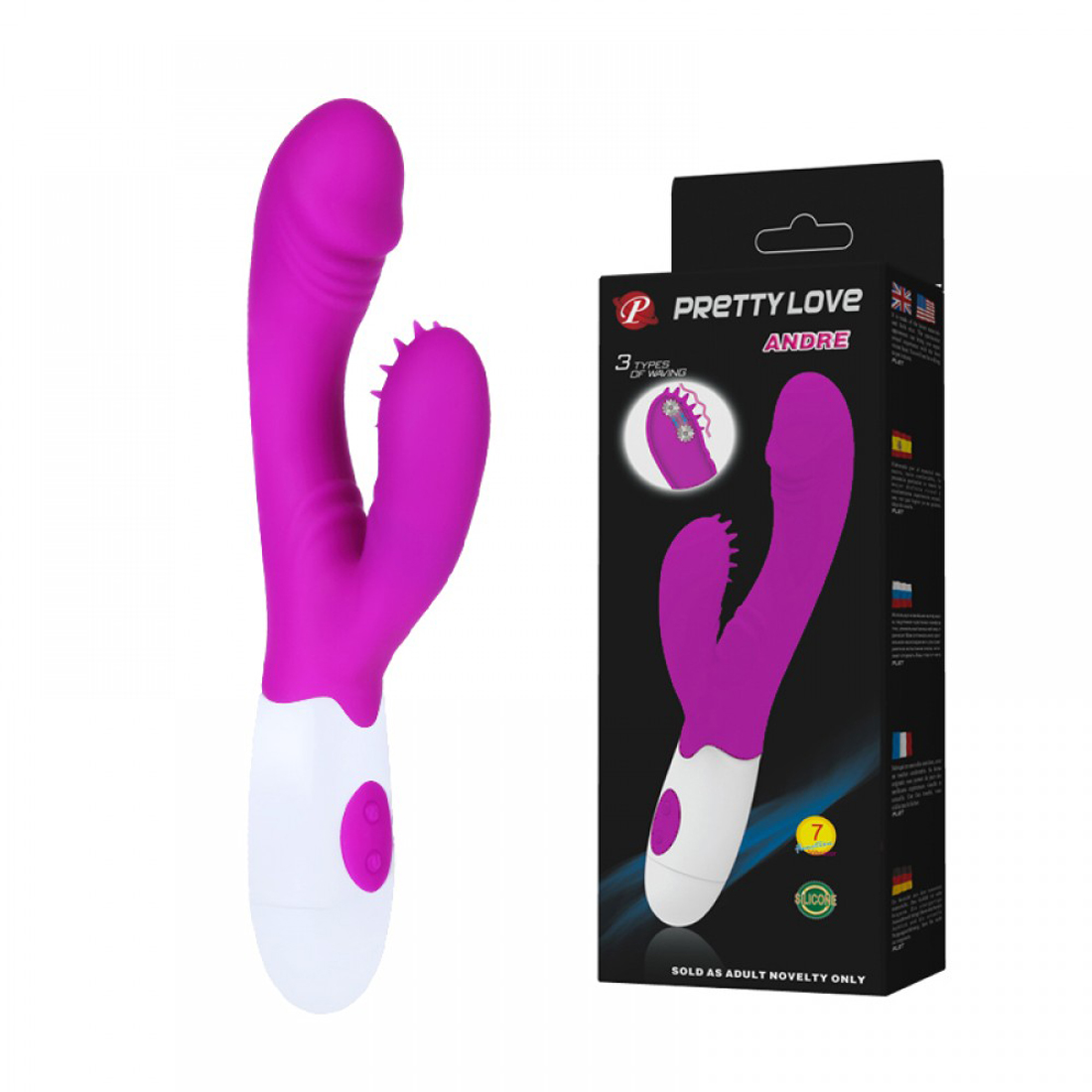 Vibrador com Estimulador Clitoriano - Pretty Love André