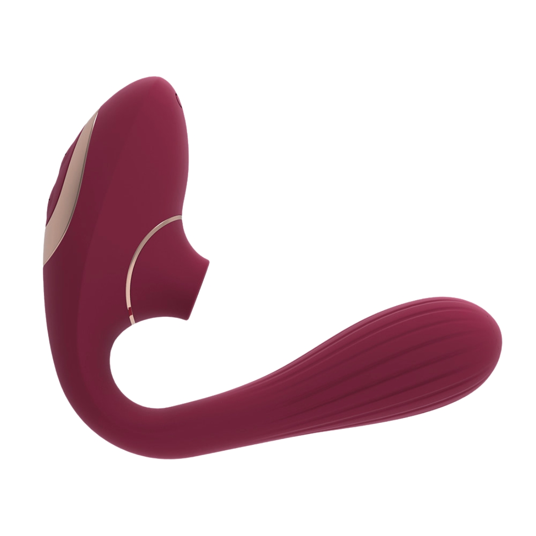 Estimulador Clitoriano Com Sucção e Vibrador Recarregável - Magenta